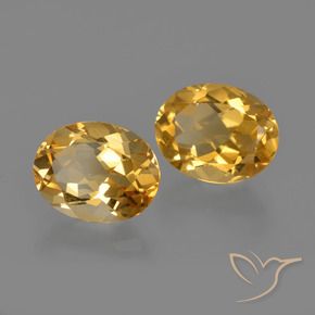 Gemas de citrino dorado natural de 3,64 ct, corte óvalo, VVS-VS