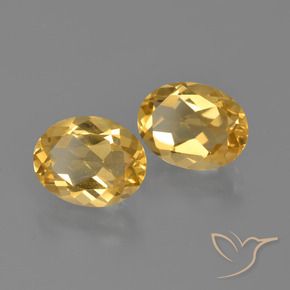 Gemas de Citrino Naranja dorado intenso natural de 3.06 ct, Ovalada, VVS-VS