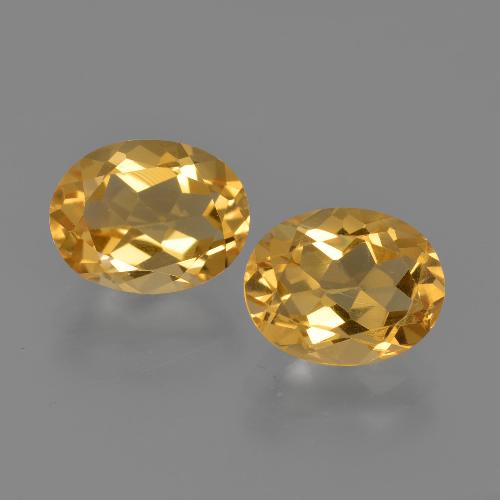 Gemas de citrino dorado natural de 3,46 ct, corte óvalo, VVS-VS
