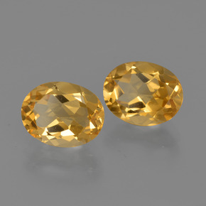 Gemas de citrino dorado natural de 3,46 ct, corte óvalo, VVS-VS