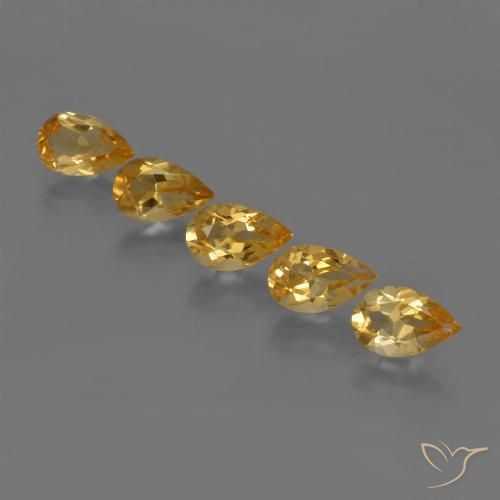 3.56ctw Natural Dorado Citrino, En forma de pera, VS
