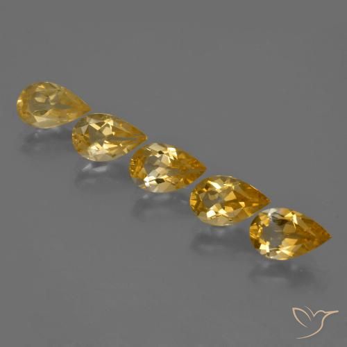 3.27ctw Natural Dorado Citrino, En forma de pera, VS