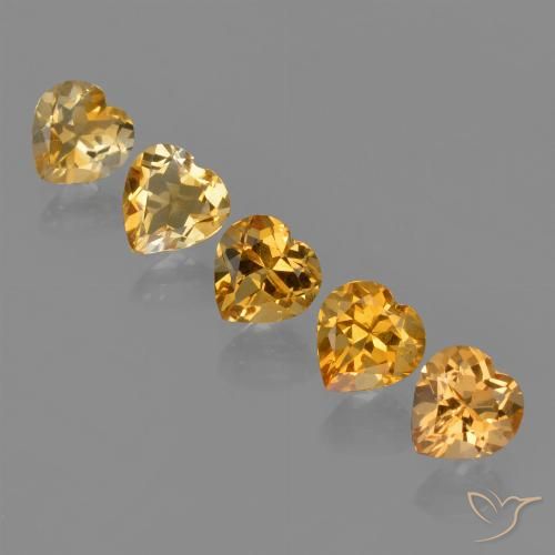 4.51ctw Natural Dorado naranja intenso Citrino, Corazón, VVS-VS