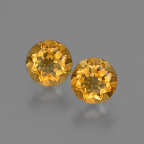 Gemas de Citrino Dorado amarillo natural de  ct, Corte Redondo, VVS-VS