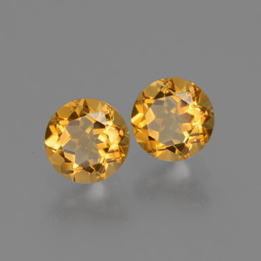 Gemas de Citrino Dorado amarillo natural de  ct, Corte Redondo, VVS-VS