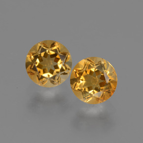 Gemas de Citrino Dorado amarillo natural de  ct, Corte Redondo, VVS