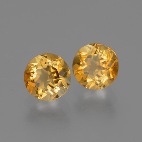 Gemas de Citrino Dorado amarillo natural de  ct, Corte Redondo, VVS