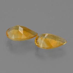 Gemas de citrino dorado natural de 2,00 ct, en forma de pera, VVS-VS