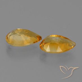 Gemas de Citrino Dorado naranja intenso natural de 2.30 ct, En forma de pera, VS