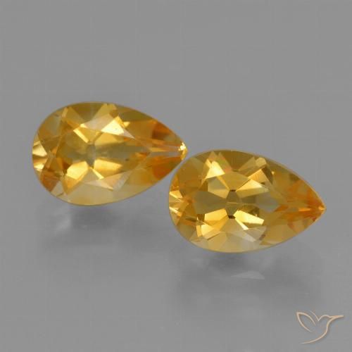 2.38ctw Natural Dorado naranja intenso Citrino, En forma de pera, VVS