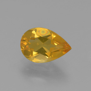 Citrino Dorado amarillo natural de 1.18 ct, En forma de pera, VS