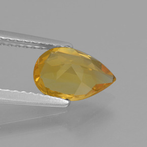 Citrino Dorado amarillo natural de 1.18 ct, En forma de pera, VS