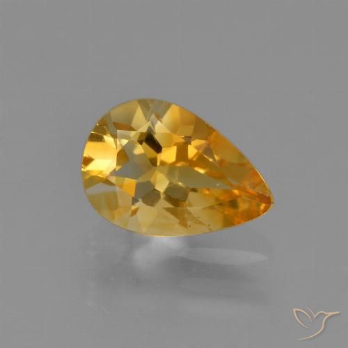 1.09ct Natural Dorado naranja intenso Citrino, En forma de pera, VS