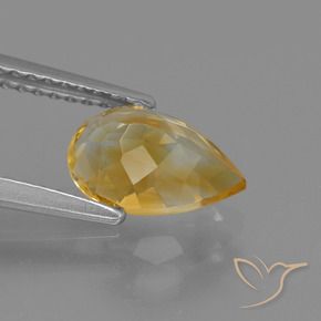 Citrino Dorado natural de 1.24 ct, En forma de pera, VVS-VS