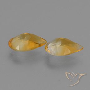 Gemas de Citrino Dorado naranja intenso natural de 1.90 ct, En forma de pera, VVS