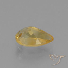 Citrino Dorado naranja intenso natural de 1.25 ct, En forma de pera, VVS-VS