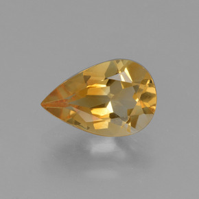Citrino dorado natural de 1,13 ct, en forma de pera, VVS