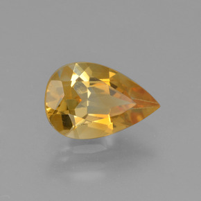 Citrino dorado natural de 1,13 ct, en forma de pera, VVS