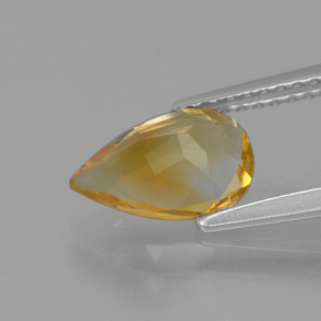 Citrino dorado natural de 1,13 ct, en forma de pera, VVS