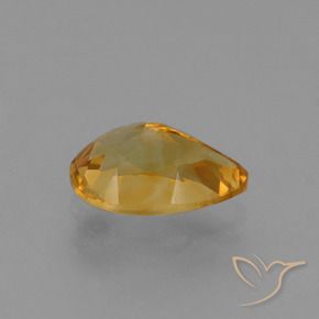 Citrino Dorado naranja natural de 1.28 ct, En forma de pera, VVS