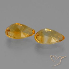 Gemas de Citrino Dorado naranja intenso natural de 2.37 ct, En forma de pera, VVS-VS