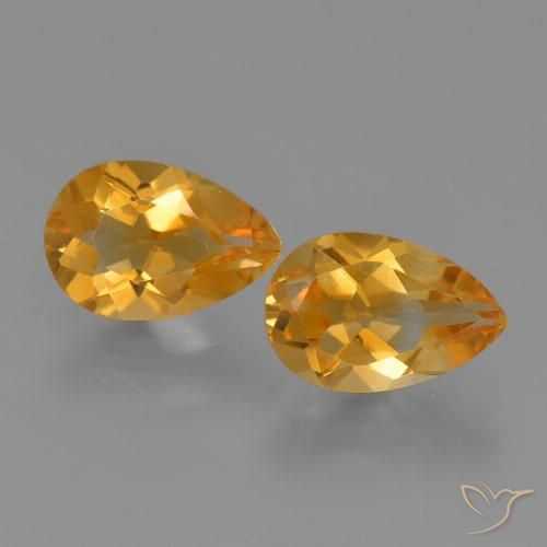 2.27ctw Natural Dorado naranja oscuro Citrino, En forma de pera, VS