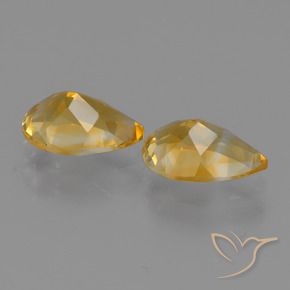 Gemas de Citrino Dorado naranja oscuro natural de 2.27 ct, En forma de pera, VS