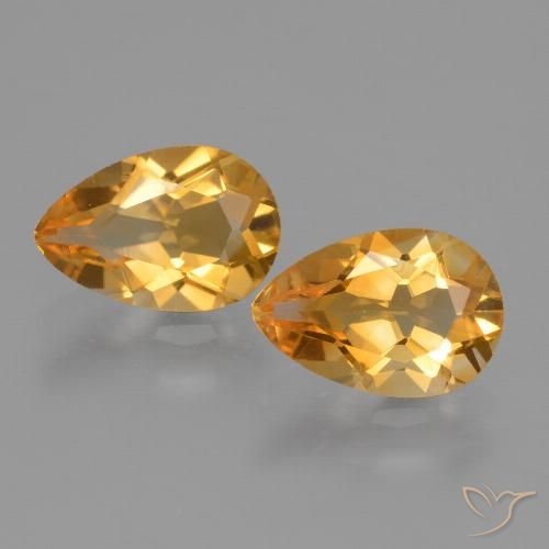 2.24ctw Natural Oro Citrino, En forma de pera, VVS-VS