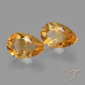 Gemas de Citrino Oro natural de 2.24 ct, En forma de pera, VVS-VS