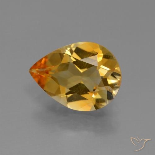2.10ct Natural Dorado oscuro medio Citrino, En forma de pera, VVS-VS