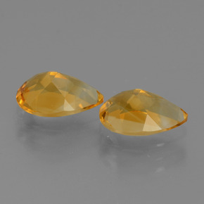 Gemas de citrino dorado natural de 2,26 ct, en forma de pera, VVS-VS