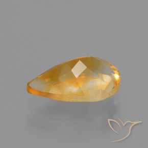 Citrino dorado natural de 1,24 ct, en forma de pera, VVS-VS
