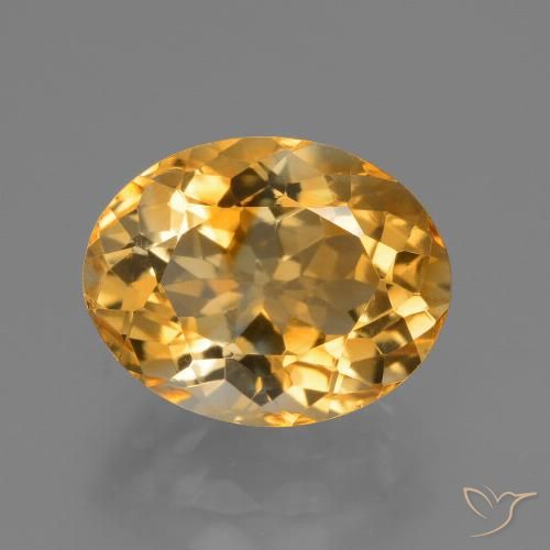 3.89ct Natural Dorado naranja intenso Citrino, Ovalada, VVS-VS