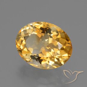 Citrino Dorado naranja intenso natural de 3.89 ct, Ovalada, VVS-VS
