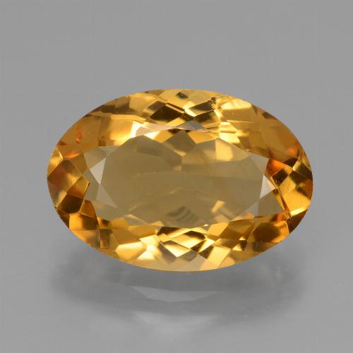 Citrino dorado natural de 3,71 ct, corte óvalo, VVS-VS