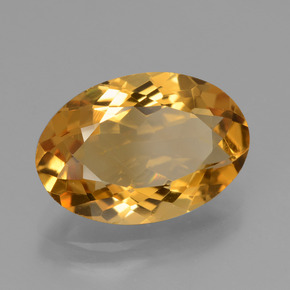 Citrino dorado natural de 3,71 ct, corte óvalo, VVS-VS