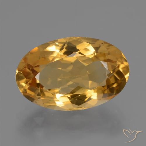 4.96ct Natural Dorado oscuro Citrino, Ovalada, VVS-VS