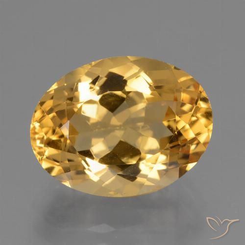 Citrino dorado natural de 4,83 ct, corte óvalo, VVS