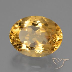 Citrino dorado natural de 4,83 ct, corte óvalo, VVS