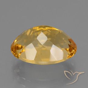 Citrino dorado natural de 4,83 ct, corte óvalo, VVS