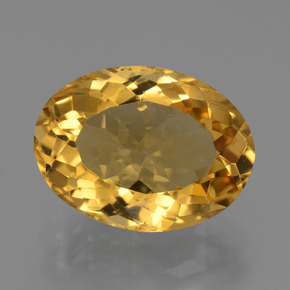 Citrino Naranja dorado intenso natural de 7.21 ct, Corte Óvalo, VVS-VS