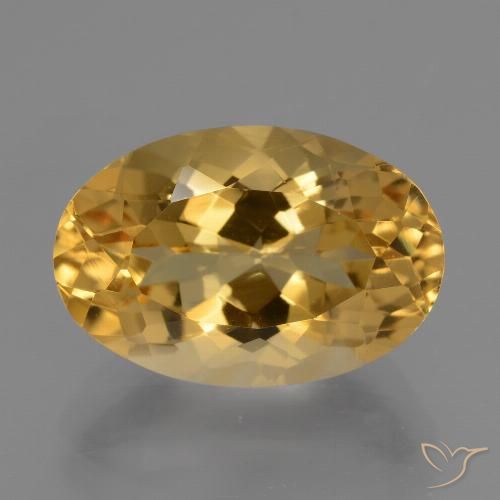 7.09ct Natural Dorado oscuro medio Citrino, Ovalada, VVS
