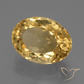 Citrino Dorado oscuro medio natural de 7.95 ct, Ovalada, VVS