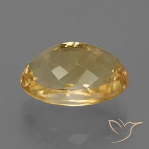 Citrino Dorado oscuro medio natural de 7.95 ct, Ovalada, VVS