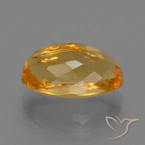Citrino Dorado naranja intenso natural de 6.11 ct, Ovalada, VVS