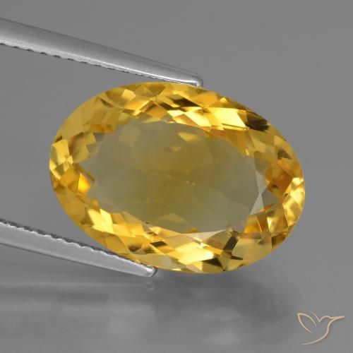 6.80ct Natural Dorado Citrino, Ovalada, VVS