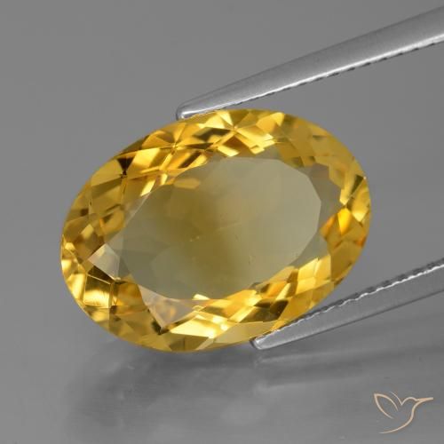 Citrino Dorado natural de 6.80 ct, Ovalada, VVS
