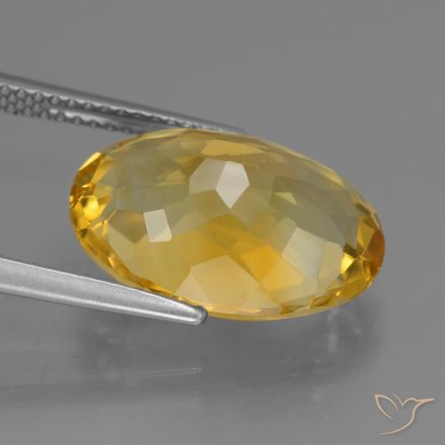 Citrino Dorado natural de 6.80 ct, Ovalada, VVS
