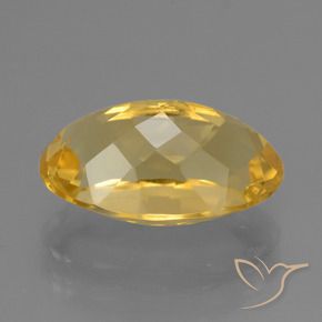 Citrino Dorado oscuro medio natural de 6.41 ct, Ovalada, VVS