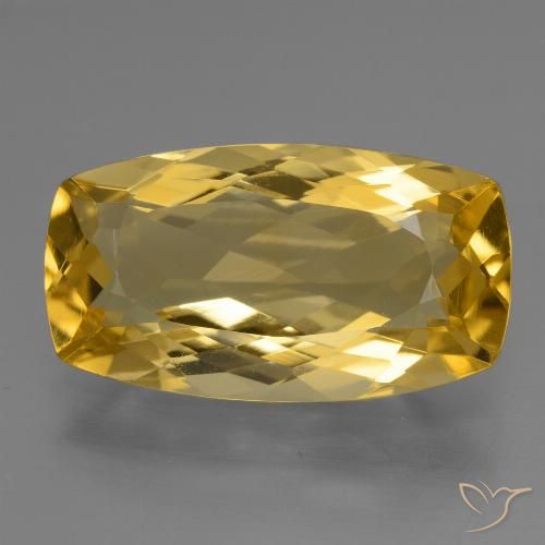 Citrino dorado natural de 6,44 ct, corte cojín, VVS